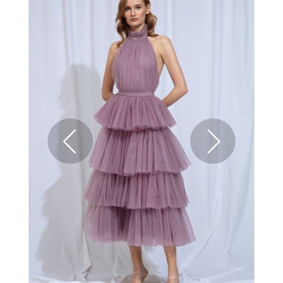 Formal Tiered Ruffle Dress - Picture 2 of 7